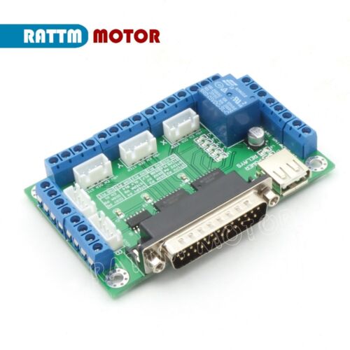 5 Axis CNC Interface board Breakout Board For Stepper Motor Driver Mach3 Upgrade 