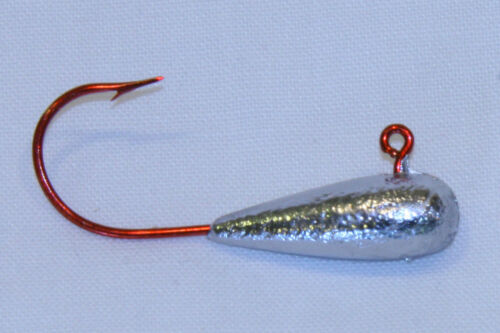 19 pk 1/8 oz Tube Jigs Crappie Bass Fishing Red Aberdeen Hooks 