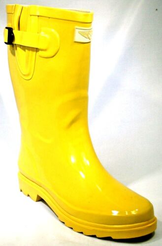 New Women/'s Glossy Rain Boots Garden Boots Wellies Brand New Sizes 6-10