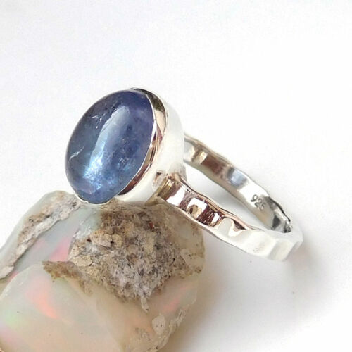 925 Sterling Silver Natural Gemstone Ring Stackable Silver Gemstone Ring-H713