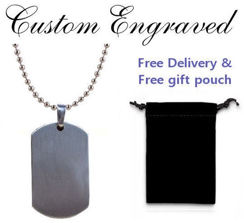 Personalizzati REGALO SACCHETTO REGALO PERFETTO dtfs1 inciso DOG Tag ciondolo catena