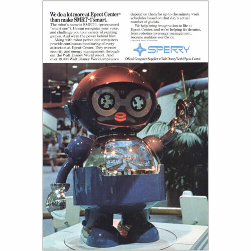 1984 Sperry Walt Disney World Epcot Center SMRT1 Vintage Print Ad