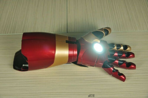 1:1 Iron Man Adult Wearable Gloves LED Light Arm Gloves MK43 Cosplay Prop Model 