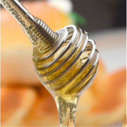 Honey And Syrup Dipper Stick Honey Spoon Stainless Steel Wand For Honey Pot LP 