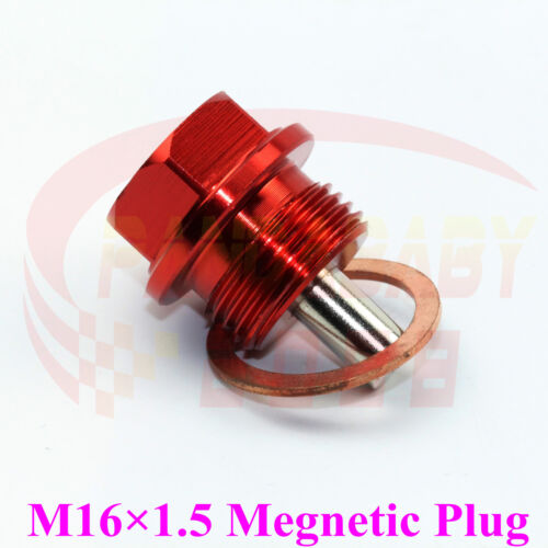 UNIVERSAL M16X1.5 ENGINE COVER MAGNETIC OIL PAN DRAIN PLUG BOLT M16 WASHER JDM R