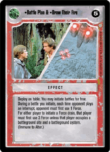 Near Mint//Mint Battle Plan /& Draw Their Fire CORUSCANT star wars ccg swccg