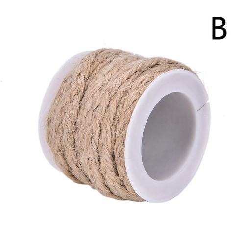 5M Natürliche Hessian Jute Schnur Seil Sackleinen Band Handwerk Vintage PartyYEG