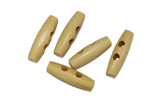 bottoni bavaglio 10 pezzi ovale Legno Bottoni