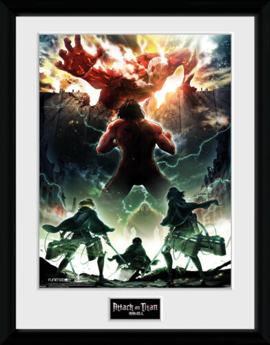 Attack On Titan Season 2 Key Art Framed Collector Print Anime 30x40cm12x16