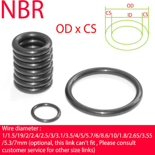 Caoutchouc Nitrile O-Ring CS 6 mm NBR Oring Joint D'étanchéité OD 17-490 mm résistant à l'huile 