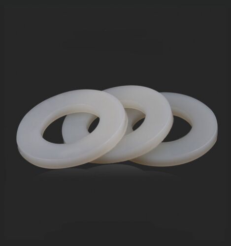White M5*15*1mm Plastic Flat Washers Nylon Washers to Fit Metric Bolts & Screws 