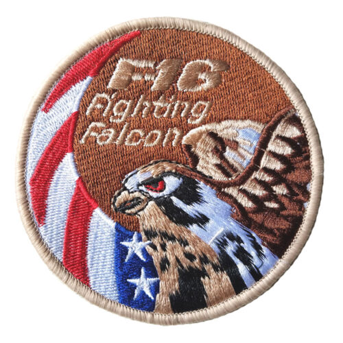 USAF 13th Fighter Squadron FS SWIRL YGBSM Wild Weasel F-16 Hook Patch Desert Tan