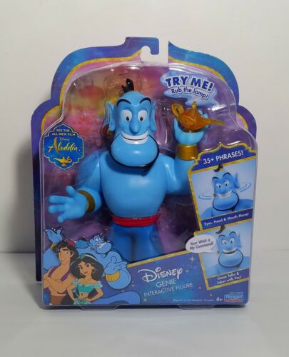 Details about  &nbsp;Disney Aladdin Genie Interactive 6&#034; Toy Figure Light Up Lamp Head Movement Genie