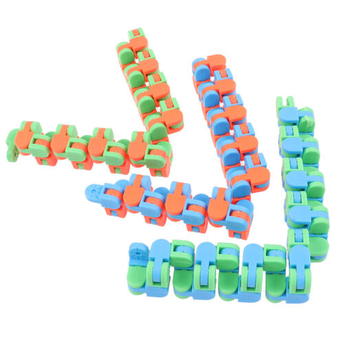 Wacky Track Snap and Click Toys Kids Autism Snake Puzzles Classic Sensory L//