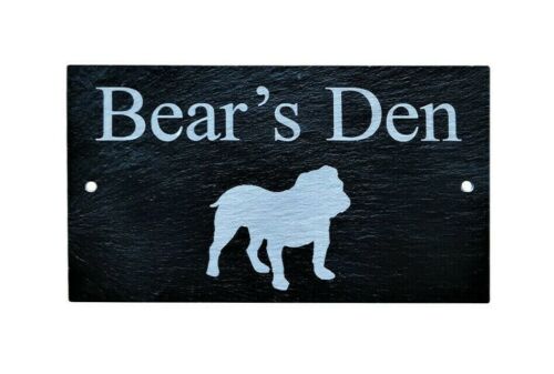 Personalised Slate Pet Name Plate Plaque Sign Kennel House ANY Dog Engraved Sign