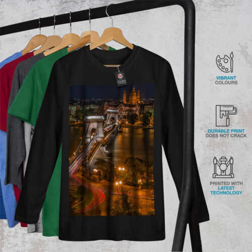 Pont art Budapest Hommes T-shirt à manches longues Nouveauwellcoda 