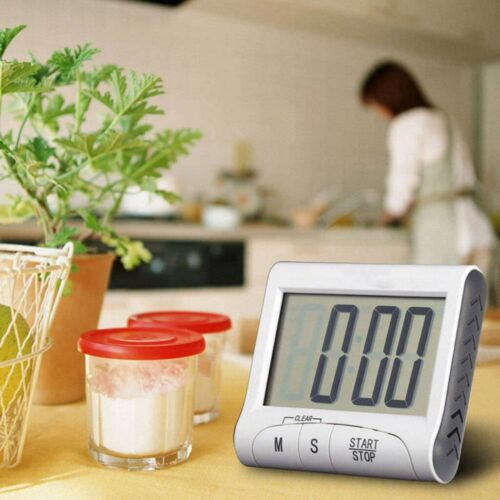 LCD Digital Magnetic Kochen Küche Timer Kurzzeitmesser Küchenuhr Eieruhr Laut