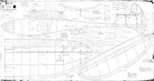 Duende 103/" conjunto de planes de planeador de vuelo libre de SPAN diseñado en 1950