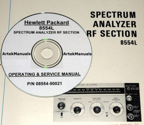 Hewlett Packard OPS /& Manual De Servicio Para 8554L analizador de espectro sección de RF