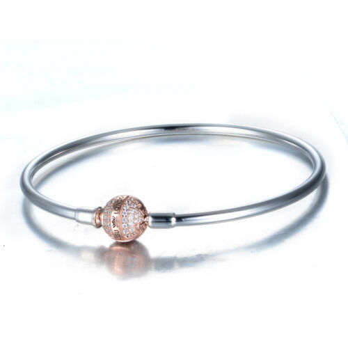 Charm Bracelet for Women Bangle Sterling Silver Gold Rose Gold Jewellery Gift 