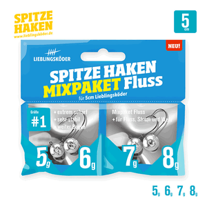 Mixpaket Fluss Lieblingsköder Spitze Haken Gr 1