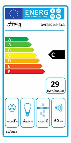 Aktivkohlefilter Vertical Glas Schwarz 60cm Kopffrei SET Dunstabzugshaube 60cm