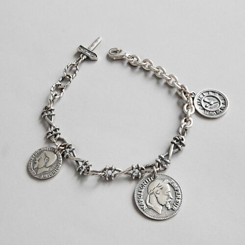925 Sterling Silver Fine JewelryVintage Napoleon Avatar Bracelets for Women 