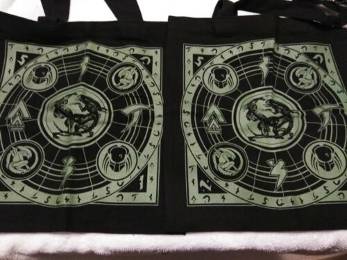 Details about  / Lot of 2  Geek Gear Alien Vs Predator Black Canvas Mini Tote Bag Unisex New Seal