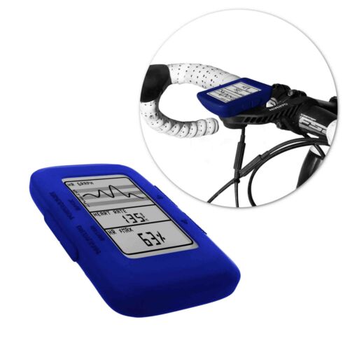 Blue 200 Protector TUFF LUV Silicone Gel Skin Case Cover for Garmin Edge 500