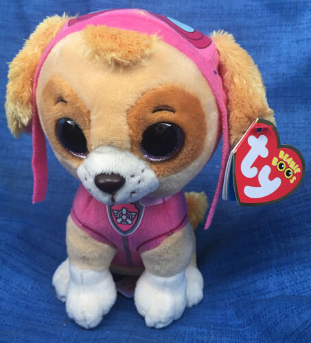 W-F-L TY Paw Patrouille Chien Boos Glubschi 15 CM Peluches Zuma Chase Décombres