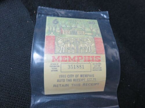 VINTAGE Memphis Graceland Mansion City Issued Parking Permit NEW OLD STOCK *RARE