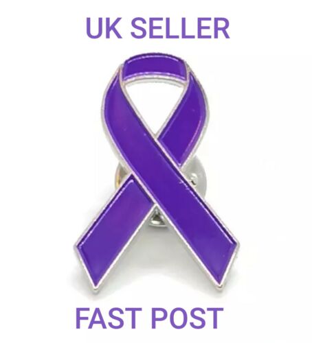 Dementia brooch Charity. NEW Alzheimer's Awareness ribbon enamel badge 