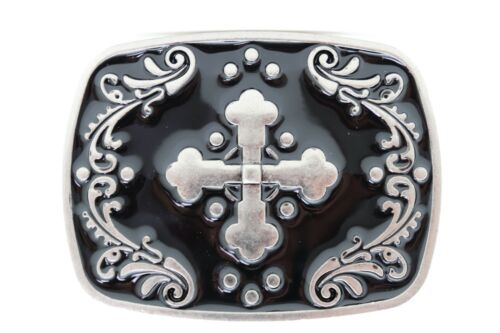 Details about   Men Women Silver Metal Belt Buckle Western Fashion Religious Iron Cross Weekend 