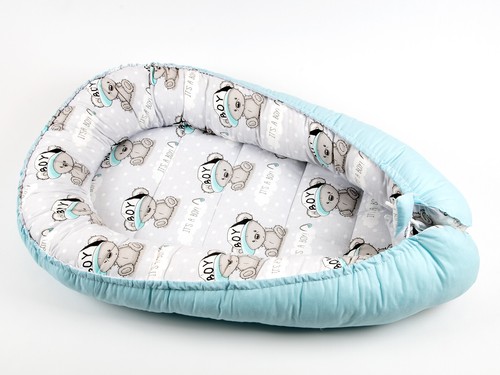 BabyNest BABY NEST schlafnest pour bébés Baby serait Cocon Minky Aqua Rose