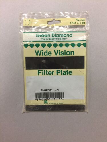 Details about   Green Diamond Shade 5 Glass Filter Plate 4.5" x 5.25"