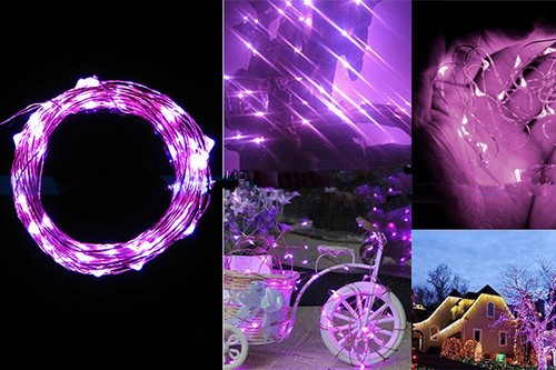 1//2//3//5 M Christmas Battery Mini LED Copper Wire String Lights Party Xmas Decor