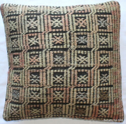 Turkish handwoven kilim Pair of kilim cushion cushions 40*40cm, 16inches