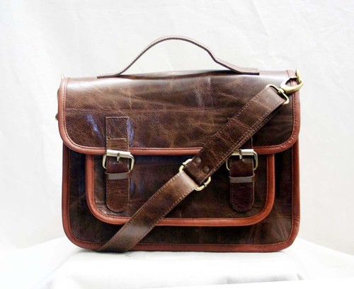 Real leather vintage messenger brown india soft satchel sling evening casual bag