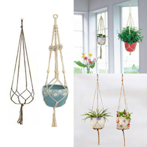 Plant Hanger Macrame Hanging Planter Basket Rope Flower Pot Holder Decor 