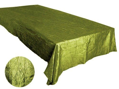 Zen Creative Designs 60&#034;x102&#034; Tablecloth Overlay Crinkle Taffeta Sage Green