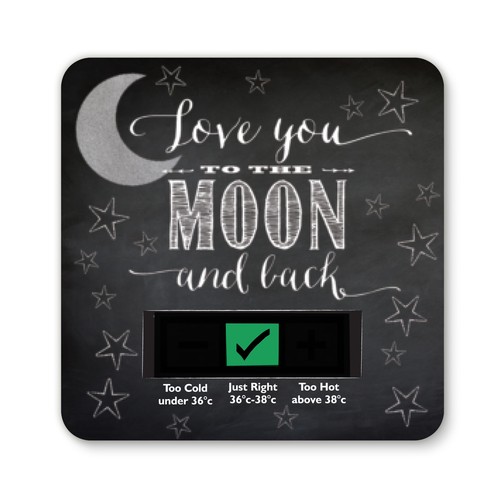 TO THE MOON AND BACK DESIGN BABY BATH THERMOMETER