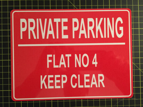 size below ANY COLOUR AND TEXT PERSONALISED PRIVATE NO PARKING METAL SIGN