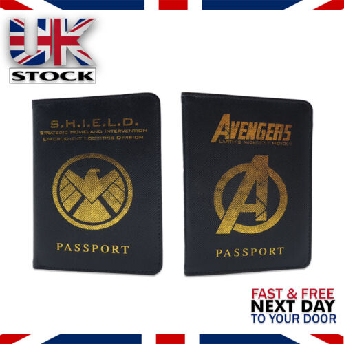 Voyage Porte-Passeport Portefeuille case Cover Marvel Avengers agents de Sheild U. K