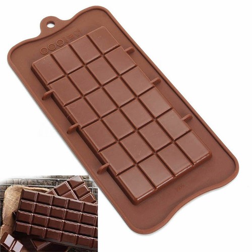 24 Cavity Baking Tool Chocolate Candy Maker Sugar Mould Bar Block Ice Tray DIY