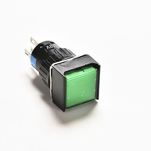 1//5x 16mm12V Push Button Self-Reset Switch Square LED Light Momentary Latchi ßß