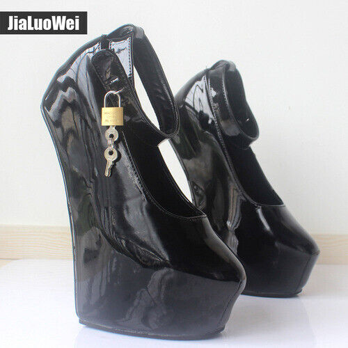 Details about  / 2020 High Heels Woman 20cm Exotic Fetish Padlock Pointed Toe Party Shoes Top