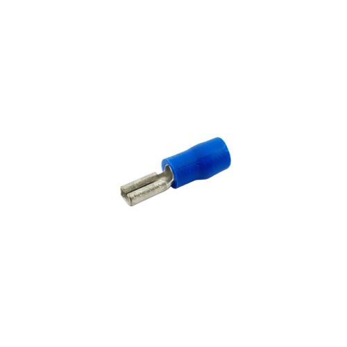 Blue Insulated Female Spade Terminals Crimps Electrical Wire Connectors 15A