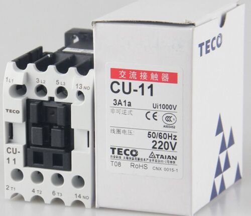 CU-11  CU 11 3A1a 220VAC New TECO AC Contactor New In Box free shipping