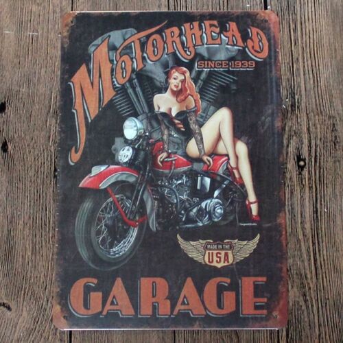 Vintage Retro Zeichen Metall Dose Plakat Schild Wand Wohndekoration /"Garage,