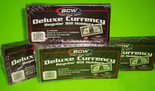 HOLDS U.S 200 REGULAR BILL DELUXE CURRENCY HOLDER /& OTHER CURRENCY SEMI-RIGID